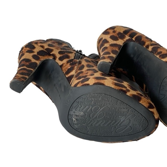 Gianni Bini Women's Leopard Fur Boots Ankle Bootie Comfort Platform Heels, Sz 7M - Picture 7 of 7